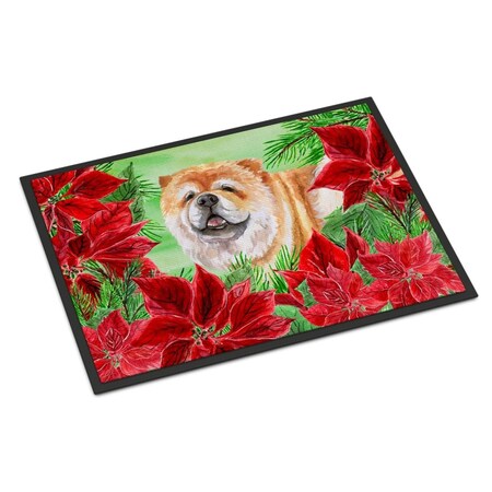 Carolines Treasures Cane Corso Poinsettas Indoor or Outdoor Mat - 18 x 27 in. CK1343MAT